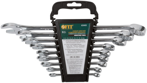 Ключи комбинированные в пластиковом держателе Модерн, набор 9 шт. (6-22 мм)