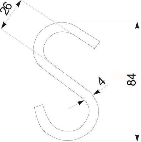 Крючок на трубу d25 (506), хром AKS