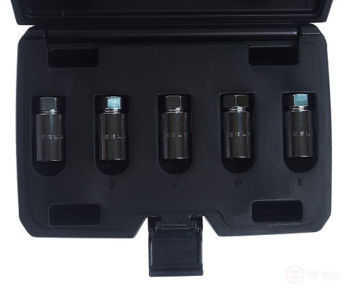 Set of heads for secret bolts and nuts (TESLA model 3, S, X) JTC
