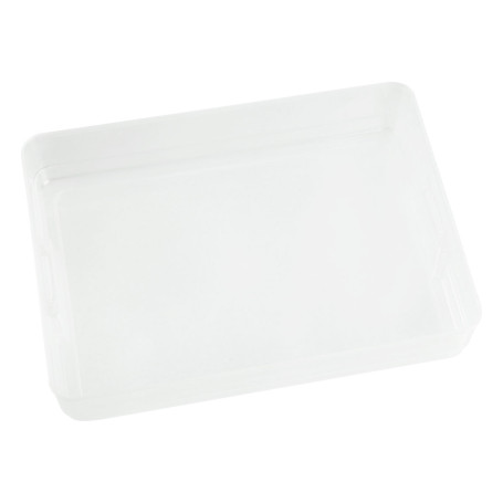 Контейнер для документов СТАММ А4, 260*350*65мм, пластик., с защелками, прозрачный