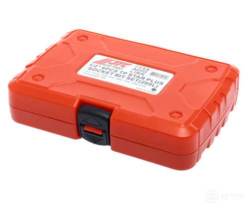 Набор головок торцевых и насадок 1/2" 6-ти гранных TP40-TP70 удлиненные 6 предметов в кейсе JTC