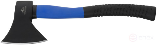 The axe is forged steel, reinforced fiberglass handle 600 gr.