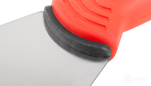 Spatula, stainless steelsteel, rubberized handle 80 mm