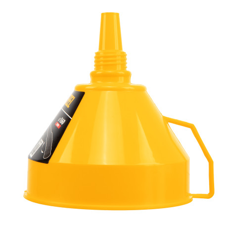 160 mm plastic funnel with metal sieve and flexible Denzel tip