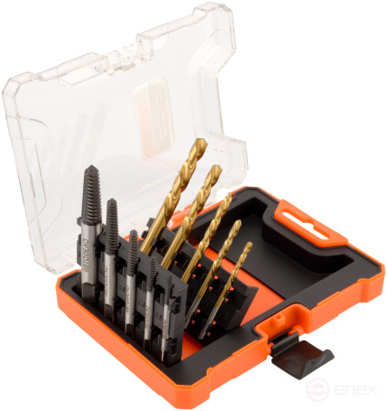 Набор экстракторов и сверл М3-М18 (10пр. пласт/ф) АвтоDело (40544)