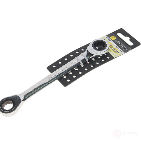 Ключ накидной 12х13мм ER-71213H трещоточный (на держателе) ЭВРИКА 1/25