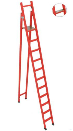 SSS-3.6TS dielectric stepladder with symmetrical support, Telecom, wide steps, h=3600mm, h of the working platform=2700mm, step 11