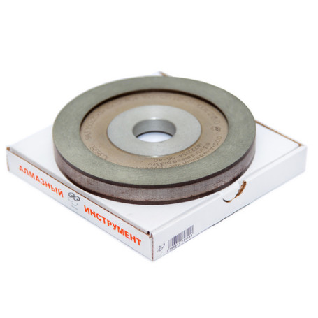 Flat diamond grinding wheel with double-sided recess 9A3 150x10x3x16x32 AC4 50/40 V2-01 100% 116.0