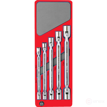 Set of hinged keys, mirror polishing, base, 5 pieces MASTER 5-2405