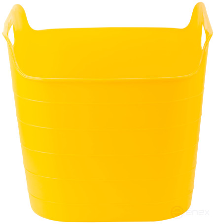 Flexible plastic rectangular bucket 340x370 mm, 26.5 l