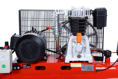 Pneumatic compressor 380V 4.0kW 8atm. 500l/min. receiver-200L portion. remen. single-stage GTE