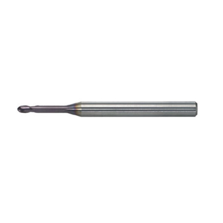 Spherical carbide end mill 1.2 x 1.8 x 50 R=0.6 P45C Z=2 long neck up to xb-ka 12mm c/x dx=4 GM230-012.12E-P45C Beltools