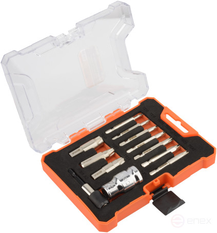 Набор экстракторов для поврежденного крепежа (ТЕ10-ТЕ55; 12пр; пл/кейс) АвтоDело 40553