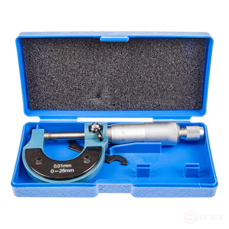 Micrometer ER-00025 (0-25mm, 0.01mm), in a case EUREKA /1/50
