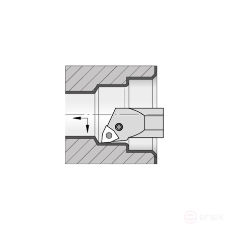 Turning holder S32S-PWLNR08 boring right