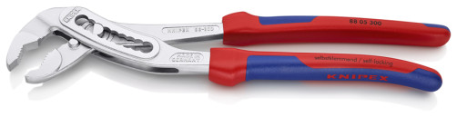 KNIPEX ALLIGATOR® клещи переставные, 70 мм (2 3/4"), под ключ 60 мм, L-300 мм, хром, 2-к ручки