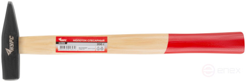 Молоток слесарный, деревянная ручка "Оптима" 200 гр.