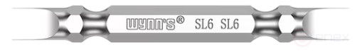 Бита двусторонняя магнитная SL6,0-SL6,0х65 мм S2 (5шт) Wynn