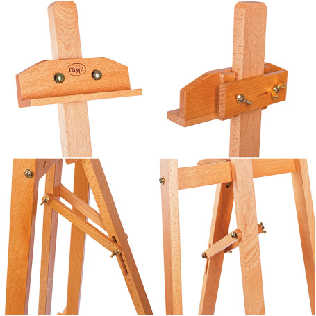 Мольберт напольный Лира с бегунком Гамма "Студия", 52*73*147см, бук