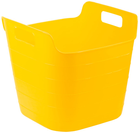 Flexible plastic rectangular bucket 340x370 mm, 26.5 l