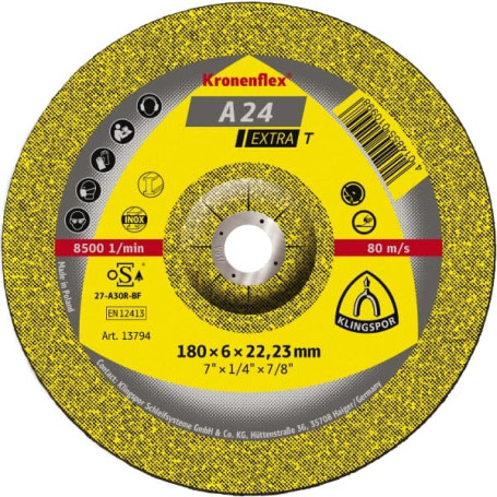 Stripping wheel A 24 Extra T, 180 x 8 x 22.23