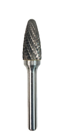 Борфреза №350, Форма F, Тв. Сплав, Двойная заточка 16*25*70 мм, d хв.= 6 мм Пласт бокс 1/10