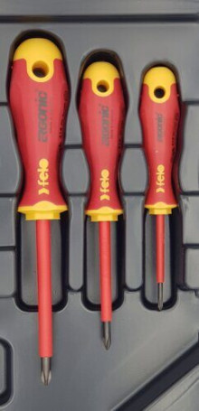 Felo Set of Ergonic dielectric screwdrivers with dielectric inserts and side cutters in a package, 8 pcs 41398517
