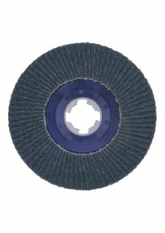 Лепестковые круги X-LOCK, прямое исполнение, пластиковая подошва, Ø125 мм, G 60, X571, Best for Metal, 1 шт. D= 125 мм; G= 60, прямое исполнение