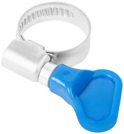 Knurled crimping clamp with a key, 9 mm wide, stainless steel.steel 12-20 mm