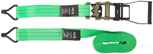 Load fastening strap, ratchet mechanism 230 mm, polyester tape 50 mm x 10 m, 2000 / 4000 kg