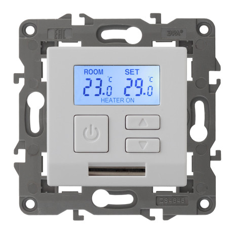 14-4111-01 ERA Thermostat universal 230V-Imah16A, IP20, Era Elegance, white