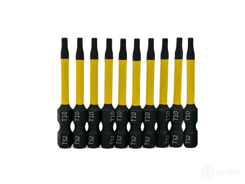 10 магнитных бит Skole T10-50, сталь S2 оригинал BT2-T1050
