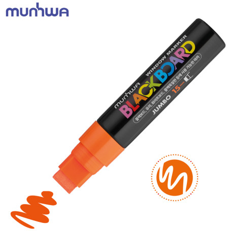 Chalk marker MunHwa "Black Board Jumbo" orange, 15mm, water base
