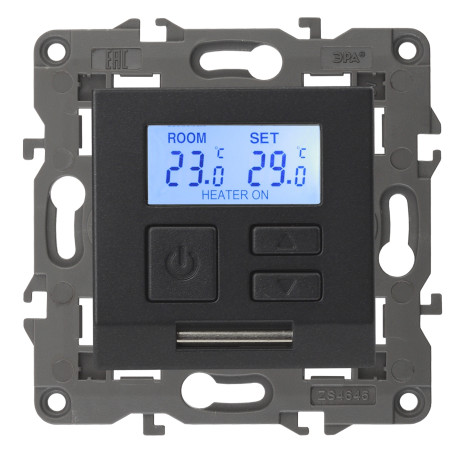 14-4111-05 ERA Thermostat universal 230V-Imah16A, IP20, Era Elegance, anthracite
