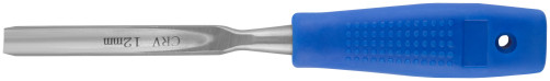 A semicircular chisel with a plastic handle of 12 mm