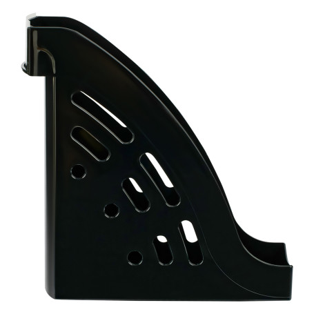 Лоток для бумаг вертикальный СТАММ "Эксперт", черный, ширина 95мм