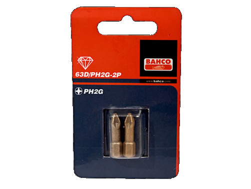 Phillips screw bits, 25 mm 63D/PH2G