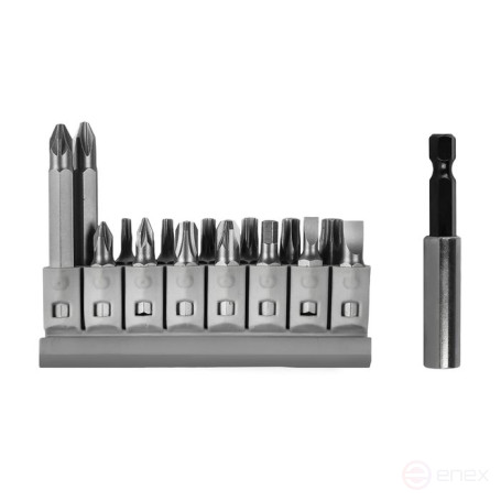 Набор бит ПРАКТИКА "Мастер" 16 шт 25 и 50 мм PH, PZ, HEX SL, TORX держатель 60 (908-221)