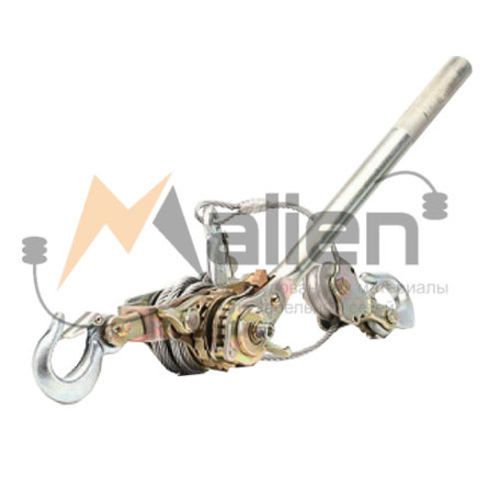 Manual lever winch LR-2000 with a block (max. traction force 2 t, cable length 3 m) MALIEN