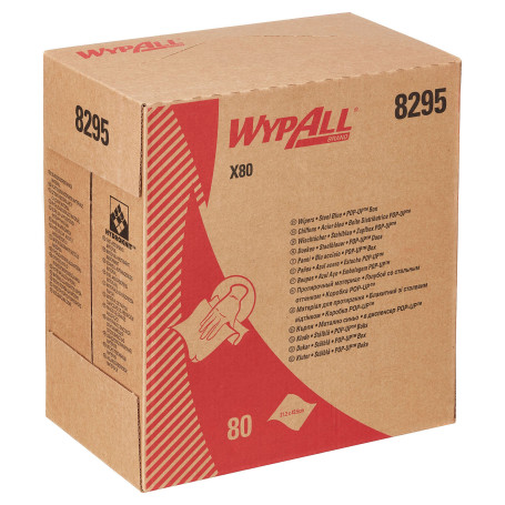WypAll® X80 Протирочный материал - Голубой/ синий (5 Коробок x 80 листов)