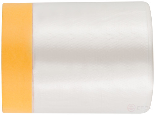 Clever Cover: укрывная пленка с золотистой малярной лентой, статически заряжена, 7 мкр., 55 см х 33 м