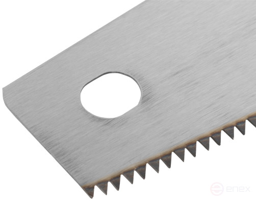 Wood hacksaw, 7 TRI medium tempered tooth, 2D sharpening, 450 mm rubberized plastic handle