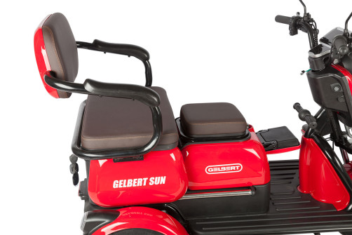 Электротрицикл Rutrike Gelbert Sun 48V/60V 650Вт, красный