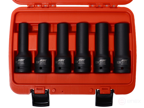 Набор головок торцевых 3/4" TORX (E18-E28) ударных глубоких JTC