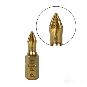 Screwdriver bit PRACTICE "Expert" PH-1 x 25mm Tin (1 pc.), blister