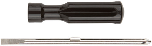 Adjustable screwdriver, CrV steel, black plastic handle 6x70 mm PH2/SL6
