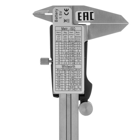 Vernier caliper, 150 mm, electronic, with Denzel depth gauge