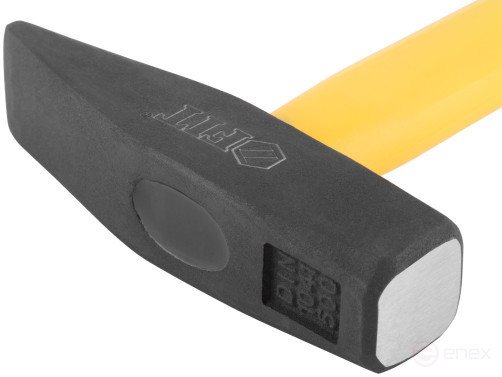 Молоток кованый, фиберглассовая усиленная ручка, антивибрационные накладки, Профи 500 гр.