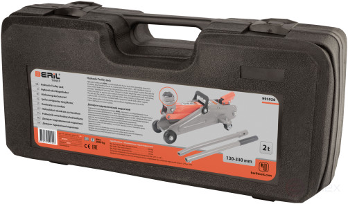 Домкрат гидр. 2,0т (130-330мм подкатной с CE, в кейсе) BERIL