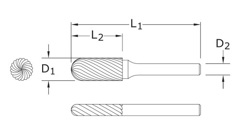Борфреза твердосплавная CB-C0613/3 DM